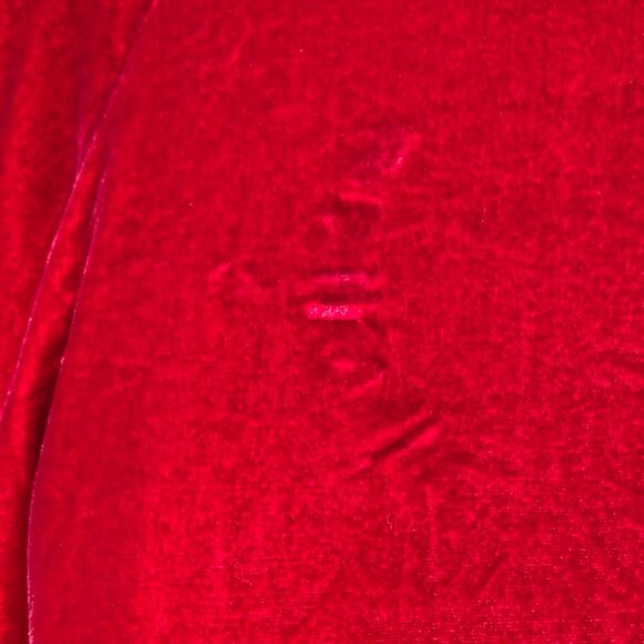 Red Sundance Mesh / Velvet top, Size L - Picture 8 of 8